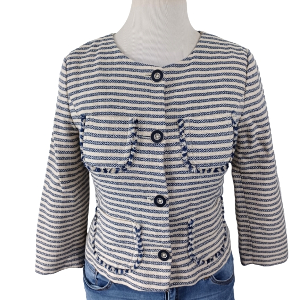 TOMMY HILFIGER STRIPED BLAZER/JACKET SIZE 10